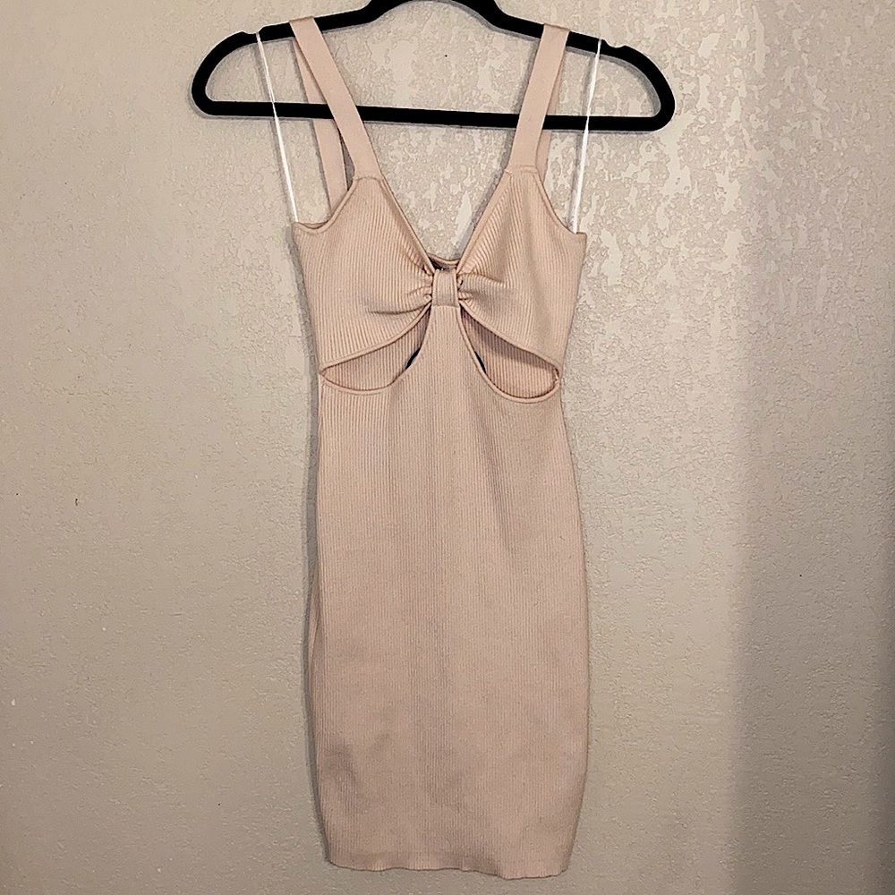 NWT - Oh Polly Ribbed Cut Out Dress